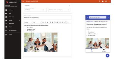 Create, manage and publish Frequently Asked Questions and improve Customer Support for websites, apps and products.